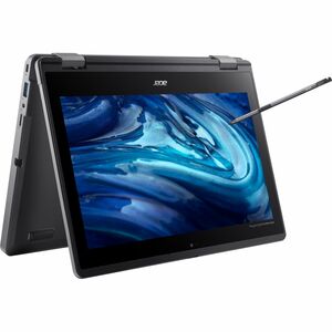 Acer TravelMate Spin B3 B311RN-33 TMB311RN-33-C0JS 11.6" Touchscreen Convertible 2 in 1 Notebook - WXGA - Intel N100 - 4 GB - 128 GB SSD - English Keyboard - Black