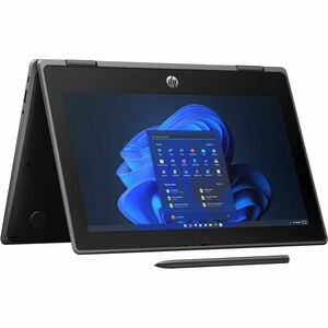 HP Pro x360 Fortis 11 G11 11.6" Touchscreen Convertible 2 in 1 Notebook - HD - 1366 x 768 - Intel N100 Quad-core (4 Core) - 4 GB Total RAM - 4 GB On-board Memory - 128 GB SSD