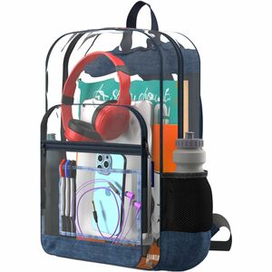 MAXCases Carrying Case (Backpack) Water Bottle, Pencil - Clear - Vinyl Body - Shoulder Strap, Handle