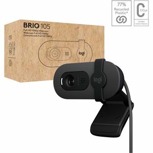 Logitech BRIO 105 Webcam - Graphite - 1920 x 1080 Video