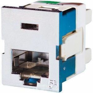 Ortronics Clarity Cat 5E Shielded TracJack, T568A/B - 1 x RJ-45 Network - Female - Shielding - Silver