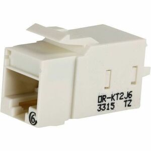 Ortronics Keystone Cat6 Jack Fog White, 25pk - 25 Pack - 1 x RJ-45 Keystone - Female - Fog White