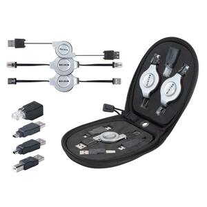 Belkin 7-in-1 Retractable Cable Travel Pack - Hardware Connectivity Kit