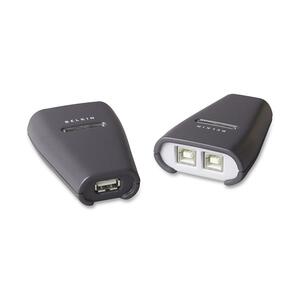 Belkin 2 Port USB Peripheral Switch - 1 x 4-pin Type A USB, 2 x 4-pin Type B USB - External
