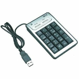 19KEY USB BLACK/SILVER NOTEBOOK LAPTOP KEYPAD 2-USB PORTS HOT KEYS