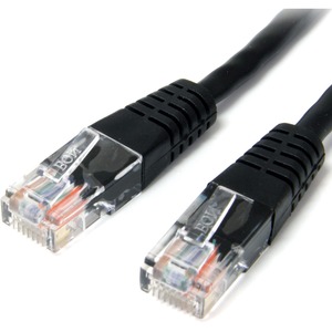 StarTech 3 ft Black Molded Cat5e UTP Patch Cable
