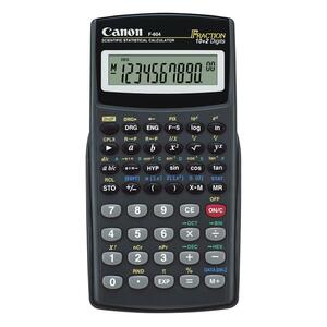 Canon F-604 Handheld Scientific Calculator - 142 Functions - 10 Character(s) - LCD - Solar, Battery Powered - Black