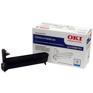 Oki Cyan Image Drum For C5500n and C5800Ldn Printers - Cyan