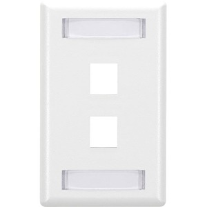 Black Box GigaStation2 2 Socket Network Faceplate - 2 x Socket(s) - White