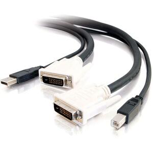 C2G 6ft DVI Dual Link + USB 2.0 KVM Cable - 6ft - Black