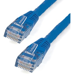 StarTech.com 1ft CAT6 Ethernet Cable - Blue Molded Gigabit - 100W PoE UTP 650MHz - Category 6 Patch Cord UL Certified Wiring/TIA