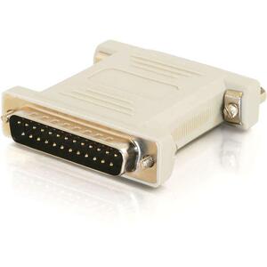 C2G DB25 M/M Null Modem Adapter - 1 x 25-pin DB-25 Male - 1 x 25-pin DB-25 Male - Beige