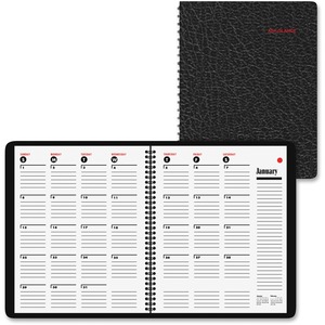 At-A-Glance 800-Range Monthly Planner - Monthly - 9" x 11" - December till January - 1 Month Per 2 Page(s) - Black