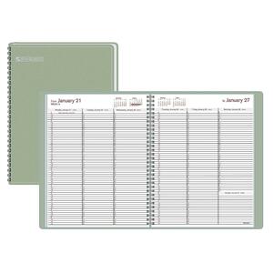 At-A-Glance Fashion Professional Weekly Appointment Books - Weekly - 8.25" x 10.88" - January till December - 8:00 AM to 9:45 PM, 8:00 AM to 5:45 PM - 1 Week Per 2 Page(s) - Green