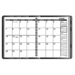 At-A-Glance Executive Monthly Planner Folio - Monthly - 9" x 11" - January till January - Black
