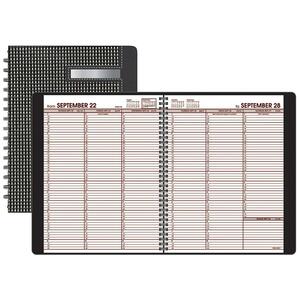 At-A-Glance Designer Weekly Appointment Book - Weekly - 8.25" x 10.88" - January till December - 7:00 AM to 8:45 PM, 7:00 AM to 5:30 PM - 1 Week Per 2 Page(s) - Black