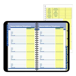 At-A-Glance QuickNotes QuickNumbers Phone and Address Book - 4.88" x 8" - Black
