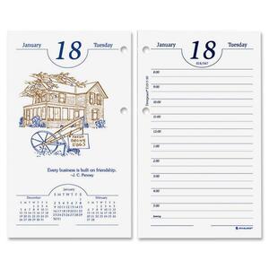 At-A-Glance Timepeace Motivational Desk Calendar Refill - Daily - 3.5" x 6" - 8:00 AM to 5:00 PM - 1 Day Per 2 Page(s)