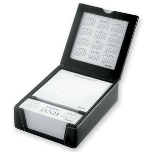 At-A-Glance Executive Desktop Calendar Box - Vinyl - Black