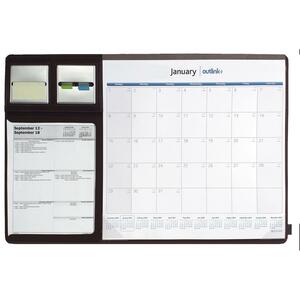 At-A-Glance Outlink Desk and Wall Calendar - Monthly - 27" x 17.5" - January till December - 1 Month Per 1 Page(s) - Black