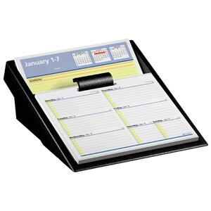 At-A-Glance QuickNotes Notes Flip-A-Week Calendar and Base - Weekly - 5.62" x 7" - January till December - Black