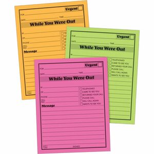 Neon While You Were Out Message Pads