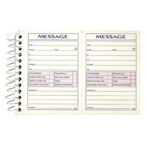 Adams Compact Message Book - 200 Sheet(s) - 5.5" x 8.5" Sheet Size - 1Each