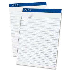 Evidence Evidence Recycled Notepad - 50 Sheet(s) - 15lb - Legal/Narrow Ruled - 8.5" x 11.75" - 12 / Dozen - White