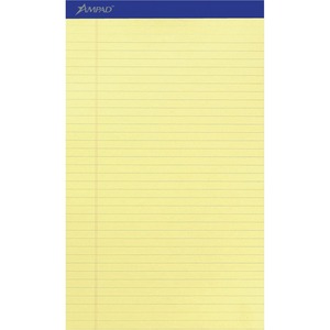 Evidence Legal Ruled Pad - 50 Sheet(s) - 15lb - Legal Ruled - Legal 8.5" x 14" - 12 / Dozen - Canary