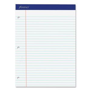 Evidence Dual Pad - 100 Sheet(s) - 15lb - Ruled - 8.5" x 11.75" - 1 Each - White