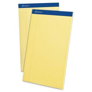 Ampad Dual Pad - 100 Sheet(s) - 15lb - Ruled - Legal 8.5" x 14" - 1 Each - Canary
