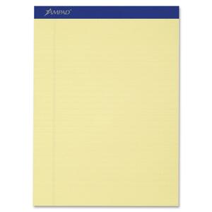 Evidence Evidence Recycled Notepad - 50 Sheet(s) - 15lb - Legal/Narrow Ruled - 8.5" x 11.75" - 12 / Dozen - Canary
