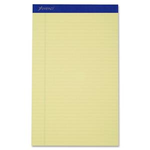 Evidence Evidence Recycled Notepad - 50 Sheet(s) - 15lb - Legal/Narrow Ruled - Legal 8.5" x 14" - 12 / Dozen - Yellow