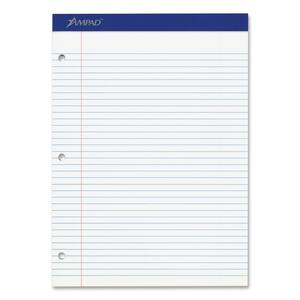 Evidence Dual Pad - 100 Sheet(s) - 15lb - Ruled - 8.5" x 11.75" - 1 Each - White