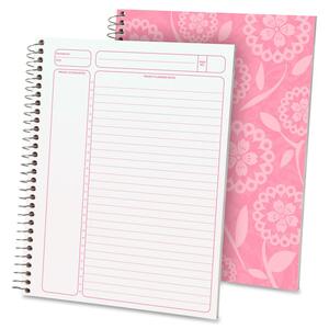 Ampad Project Planner - 7.25" x 9.5" - Paper Sheet - Pink, White