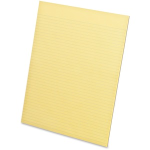 Evidence Glue Top Pad - 50 Sheet(s) - 15lb - Legal/Narrow Ruled - Letter 8.5" x 11" - 12 / Dozen - Canary