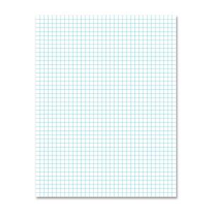 Ampad Faint Blue Ink Quadrille Pads - 50 Sheet(s) - 15lb - Quad Ruled - Letter 8.5" x 11" - 1 Pad - White