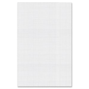 Ampad Faint Blue Ink Quadrille Pads - 50 Sheet(s) - 15lb - Quad Ruled - Ledger 11" x 17" - 1 Pad - White