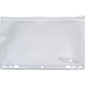 Anglers Zip All Ring Binder Pocket - 9.5" x 6" - Vinyl - 1 Each - Clear
