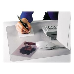 Artistic KrystalView Frosted Desk Pads - 24" Width x 19" Depth - Vinyl - Frosted Clear