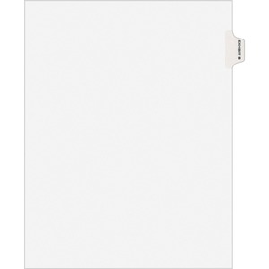 Avery Side-Tab Legal Exhibit Index Dividers - 1 x Tab Printed "B" - 25 Tab(s)/Set - 8.5" x 11" - 25 / Pack - White Divider