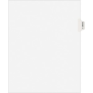 Avery Side-Tab Legal Exhibit Index Dividers - 1 x Tab Printed "C" - 8.5" x 11" - 25 / Pack - White Divider