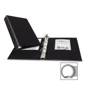 Avery Economy Reference Ring Binder - Statement - 5.5" x 8.5" - 100 Sheet x 1" Capacity - 1 Each - Black