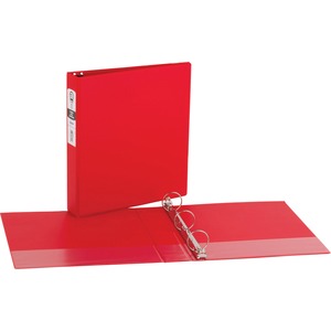 Avery Economy Reference Ring Binder - Letter - 8.5" x 11" - 275 Sheet x 1.5" Capacity - 1 Each - Red