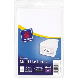 Avery Handwritten Removable ID Label - 4" Width x 3" Length - Removable/ Pack - White