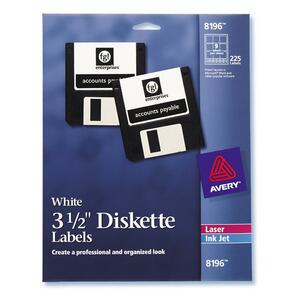Avery Diskette Label - 15/Sheet - Permanent - 225 / Box - White