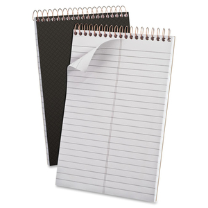 Gold Fibre Designer Steno Notebook - 144 Sheet(s) - Gregg Ruled - 6" x 9" - 1 Each - White