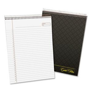 Gold Fibre Designer Wirebound Legal Pad - 70 Sheet(s) - 20lb - Legal Ruled - 8.5" x 11.75" - 1 Each - White