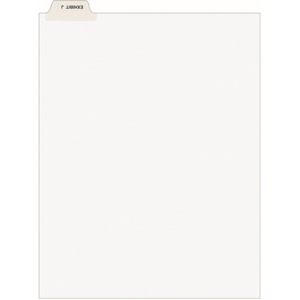 Avery Individual Bottom Tab Legal Exhibit Dividers - 1 x Tab Printed Exhibit J - 5 Tab(s)/Set - 8.5" x 11" - 25 / Pack - White Divider - White Tab