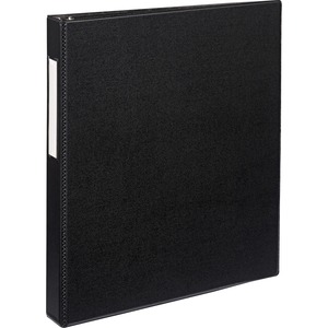 Avery Durable Reference Ring Binders with Label Holders - Letter - 8.5" x 11" - 175 Page x 1" Capacity - 1 Each - Black